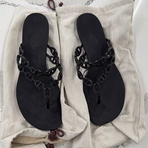Hermes island chain jelly sandals size 40